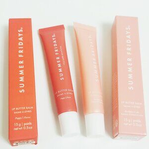 Birthday Cake+Poppy /2pcs/Summer Fridays Lip Butter Balm Conditioning New in box
